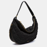 Bolso de hombro acolchado negro