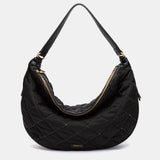 Bolso de hombro acolchado negro