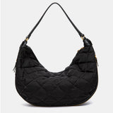 Bolso de hombro acolchado negro