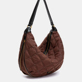 Bolso de hombro acolchado marrón