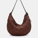 Bolso de hombro acolchado marrón