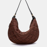 Bolso de hombro acolchado marrón