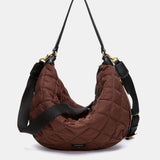 Bolso de hombro acolchado marrón