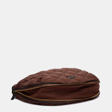 Bolso de hombro acolchado marrón