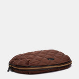 Bolso de hombro acolchado marrón
