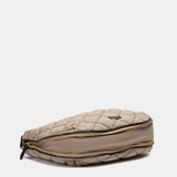 Bolso de hombro acolchado taupe