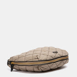 Bolso de hombro acolchado taupe