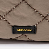 Bolso de hombro acolchado taupe