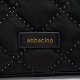 Black quilted shopper bag.