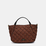 Brown quilted shopper bag.