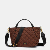 Brown quilted shopper bag.