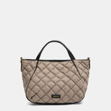 Taupe Padded Shopper Bag.