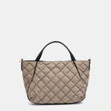 Taupe Padded Shopper Bag.