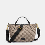 Taupe Padded Shopper Bag.