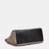Taupe Padded Shopper Bag.