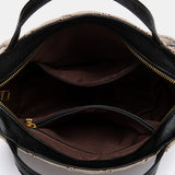 Taupe Padded Shopper Bag.