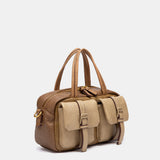 Bandolera combinada en taupe
