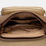 Bandolera combinada en taupe