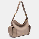 Bolso de hombro multibolsillos beige