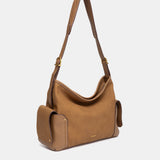 Bolso de hombro multibolsillos ámbar