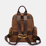 Mochila en materiales reciclados cognac