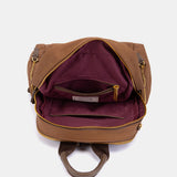 Mochila en materiales reciclados cognac