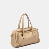 Bolso de mano en materiales reciclados beige
