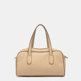 Bolso de mano en materiales reciclados beige