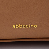 Bolso de mano en materiales reciclados cognac
