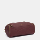 Bolso de mano en materiales reciclados burdeos