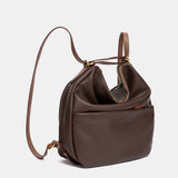 Bolso multifuncional en materiales reciclados marrón