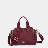 Bolso de mano en materiales reciclados burdeos