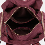 Bolso de mano en materiales reciclados burdeos
