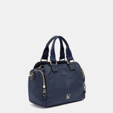 Bolso de mano en materiales reciclados azul