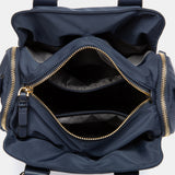 Bolso de mano en materiales reciclados azul