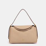 Bolso de hombro en materiales reciclados beige