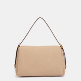 Bolso de hombro en materiales reciclados beige