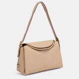 Bolso de hombro en materiales reciclados beige
