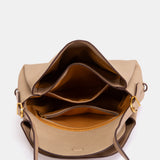 Bolso de hombro en materiales reciclados beige