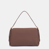 Bolso de hombro en materiales reciclados marrón