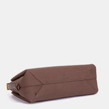Bolso de hombro en materiales reciclados marrón