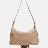 Bandolera con borla beige