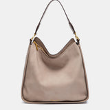 Bolso de hombro en materiales reciclados beige