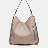 Bolso de hombro en materiales reciclados beige