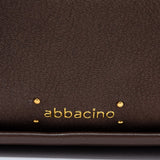 Brown recycled materials shoulder bag.