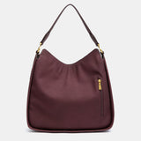 Bolso de hombro en materiales reciclados burdeos