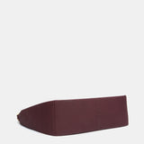 Bolso de hombro en materiales reciclados burdeos