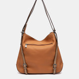 Bolso multifuncional en materiales reciclados cognac