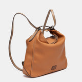 Bolso multifuncional en materiales reciclados cognac