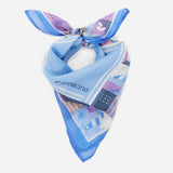 Bandana de mujer con estampado mediterráneo en azul
